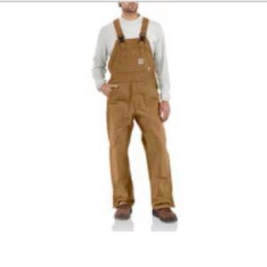Carhartt FR Relaxed Fit Duck Bib Men's Tan Overalls